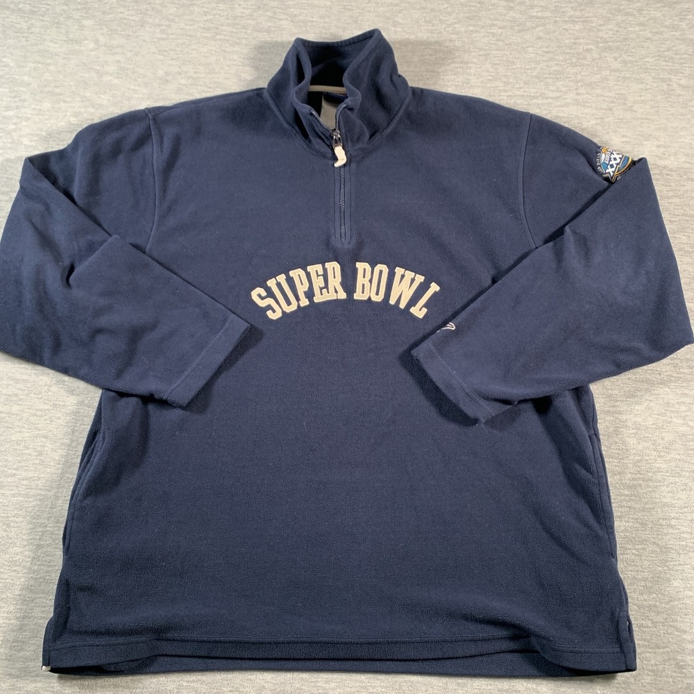 Vintage Super‎ Bowl XXXII Shirt Mens Large Navy Blue NFL Football Reebok 90s